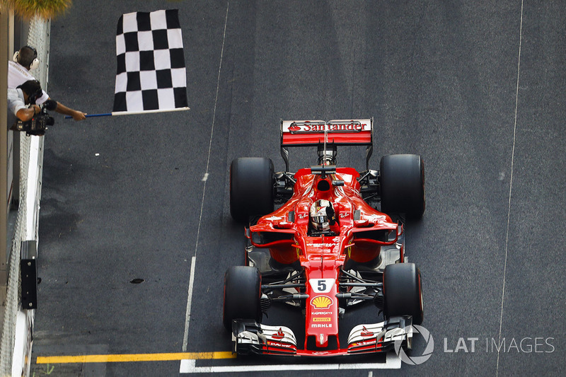 Race winner Sebastian Vettel, Ferrari