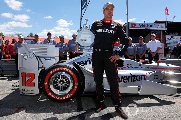 Will Power, Team Penske Chevrolet celebra al ganar la pole Verizon P1