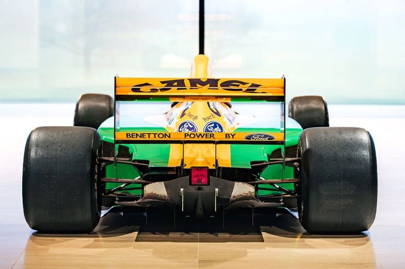 La Benetton B192-Ford, châssis 05, restaurée. 