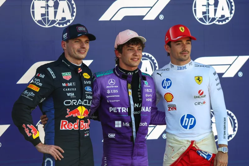 Charles Leclerc, Ferrari, Max Verstappen, Red Bull Racing, Andrea Kimi Antonelli, Mercedes