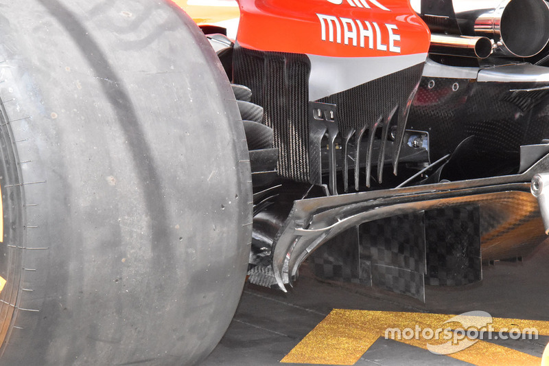 Détails du diffuseur de la Ferrari SF71H