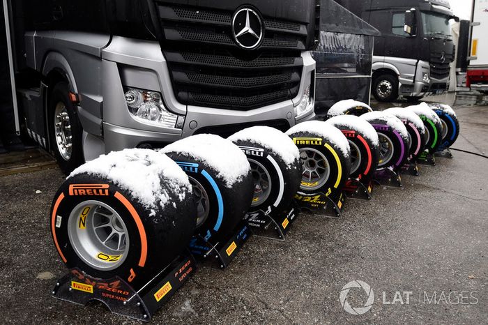 Neumáticos Pirelli cubiertos de nieve