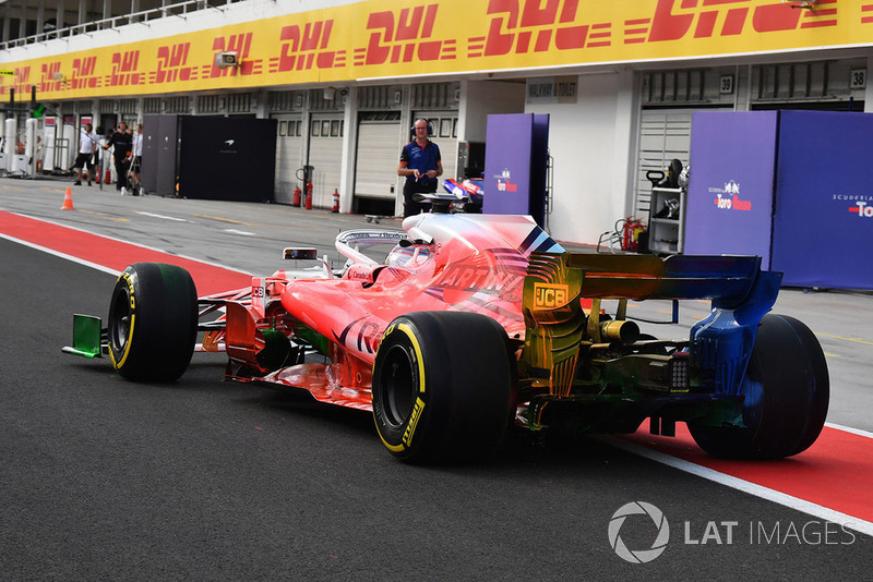 Robert Kubica, Williams FW41, con parafina en su coche
