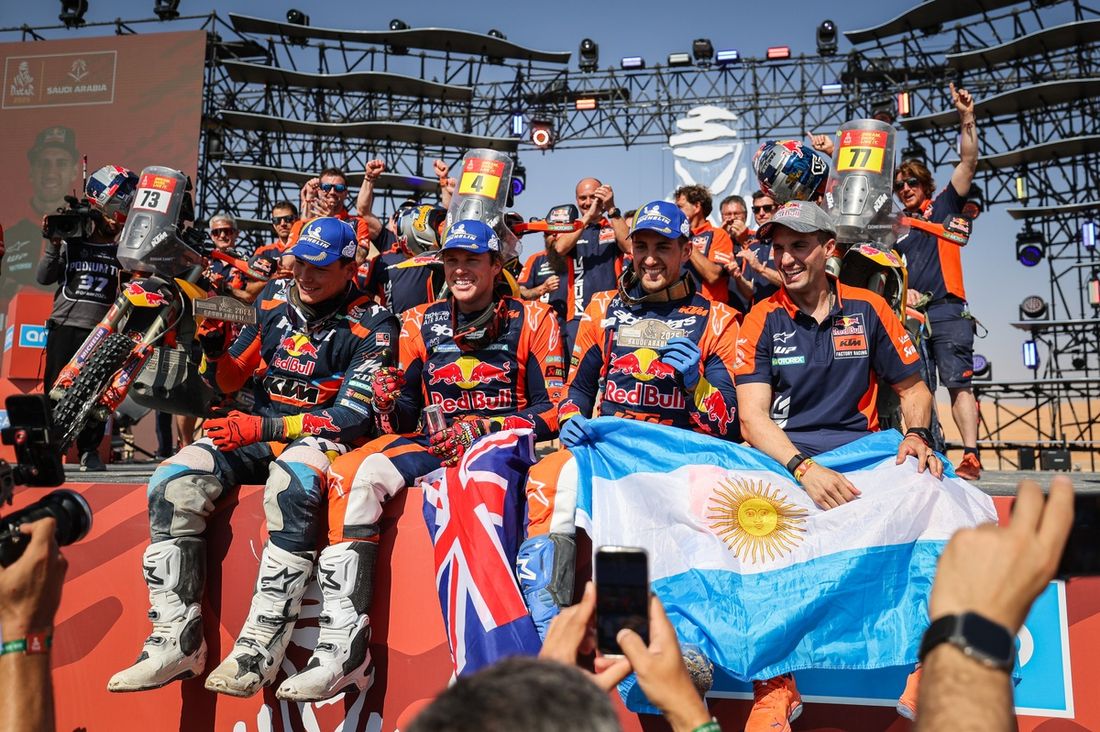 #73 BAS World KTM Racing Team KTM: Edgar Canet, #4 Red Bull KTM Factory Racing KTM: Daniel Sanders, #77 Red Bull KTM Factory Racing KTM: Luciano Benavides