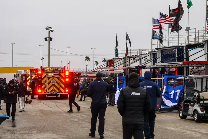 Fire in the Daytona garage area