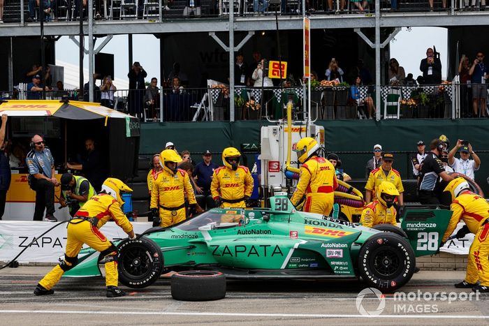 Romain Grosjean, Andretti Autosport Honda, Pit Stop