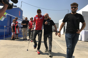 Jorge Lorenzo, Ducati Team, blessé après sa chute