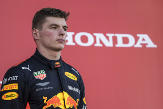 Max Verstappen, Red Bull Racing on the podium