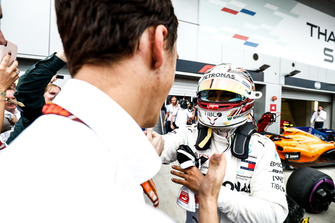Race winner Lewis Hamilton, Mercedes AMG F1, celebrates