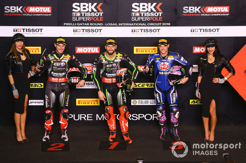 El poleman, Tom Sykes, Kawasaki Racing, Jonathan Rea, Kawasaki Racing, Alex Lowes, Pata Yamaha