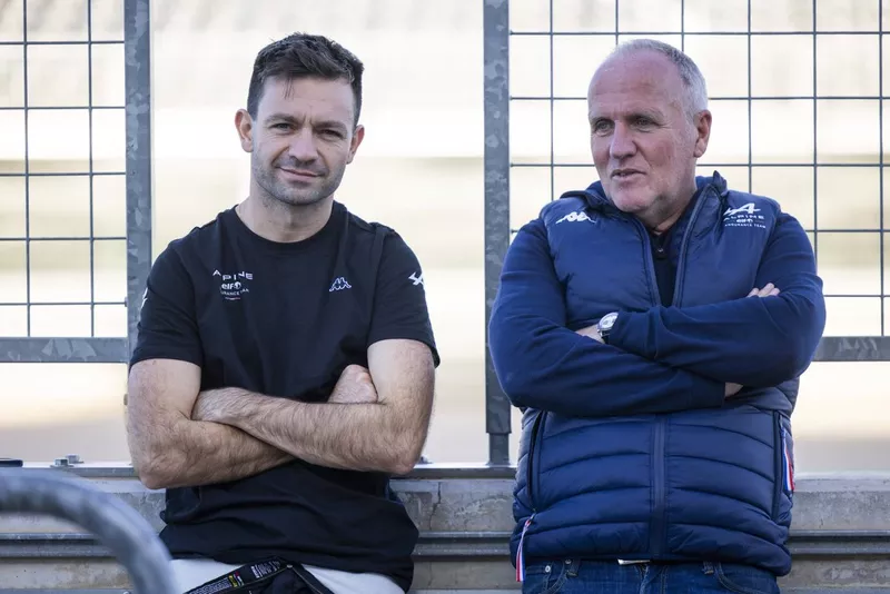 Matthieu Vaxiviere, Alpine, Philippe Sinault, Director del equipo Alpine Endurance