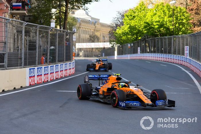 Lando Norris, McLaren MCL34 y Carlos Sainz Jr., McLaren MCL34 (2019)