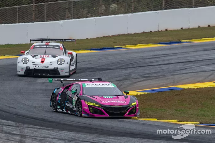 #86 Meyer Shank Racing w/Curb-Agajanian Acura NSX GT3, GTD: Mario Farnbacher, Matt McMurry, Shinya Michimi #912 Porsche GT Team Porsche 911 RSR - 19, GTLM: Laurens Vanthoor, Earl Bamber, Mathieu Jaminet