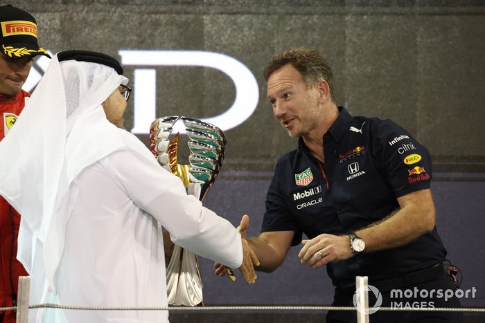 Podio: Christian Horner, Director de Red Bull Racing