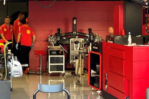 Detalhe da caixa de velocidades do Ferrari SF-24