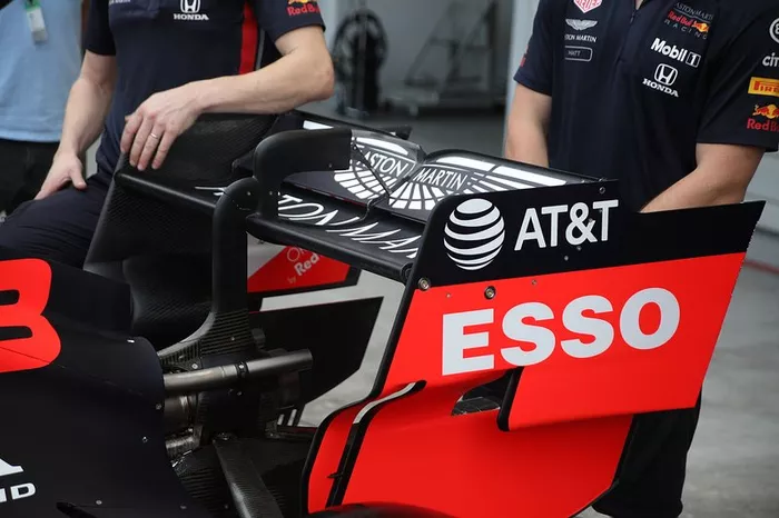 Red Bull Racing RB15 rear wing detail
