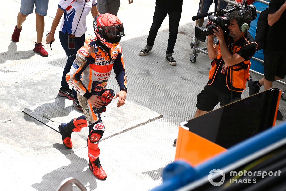 Marc Marquez, Repsol Honda Team after his crash