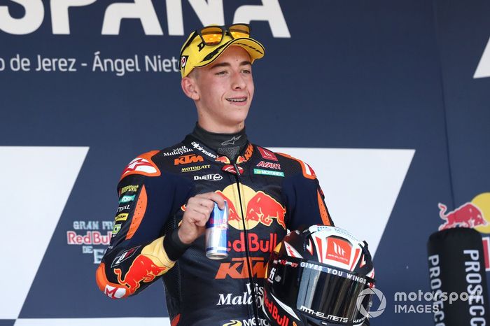Podio: ganador de la carrera, Pedro Acosta, Red Bull KTM Ajo