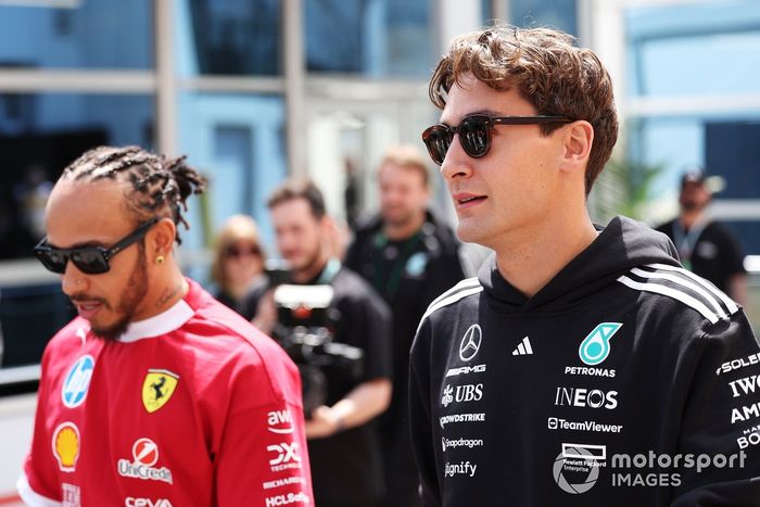 Lewis Hamilton, Ferrari, George Russell, Mercedes