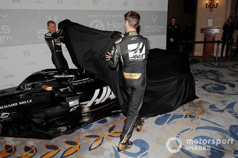 Romain Grosjean, Haas F1 Team y Kevin Magnussen, Haas F1 Team