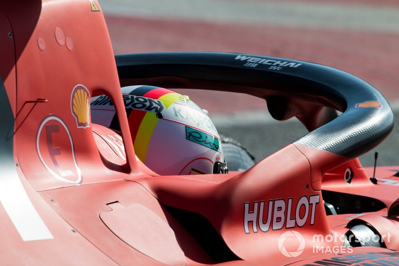 Sebastian Vettel, Ferrari SF90, cockpit detail