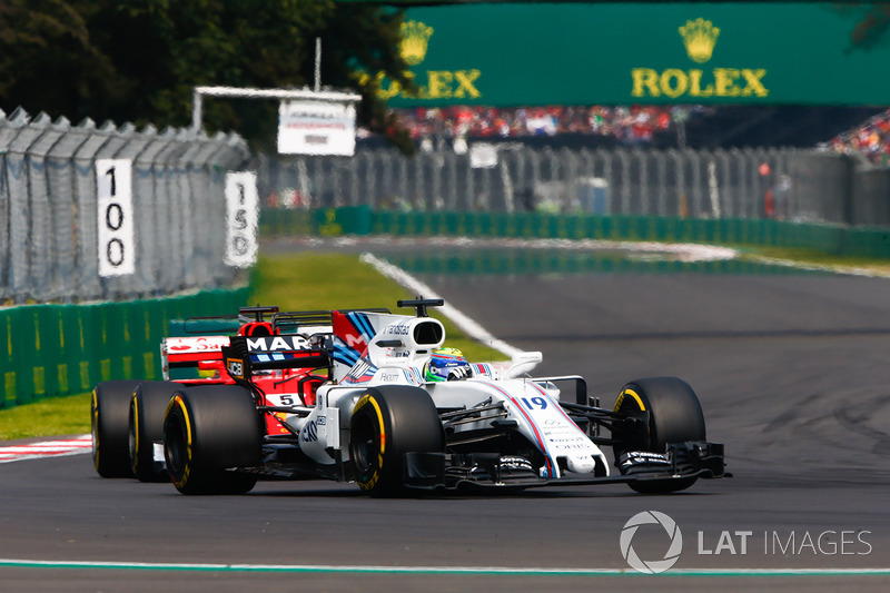 Felipe Massa, Williams FW40, Sebastian Vettel, Ferrari SF70H
