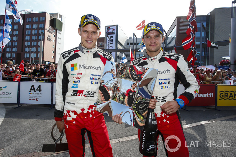 I vincitori Ott Tanak, Martin Järveoja, Toyota Yaris WRC, Toyota Gazoo Racing