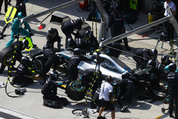 Valtteri Bottas, Mercedes AMG F1 W09, makes a stop