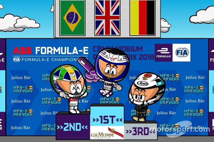 El podio del ePrix de Roma 2018 de Fórmula E, por MinEDrivers