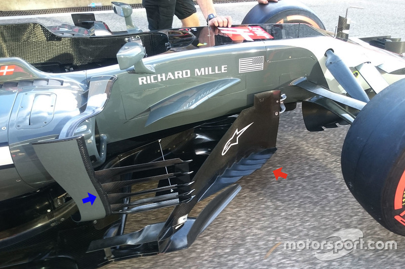 Haas F1 Team VF-17 bargeboards