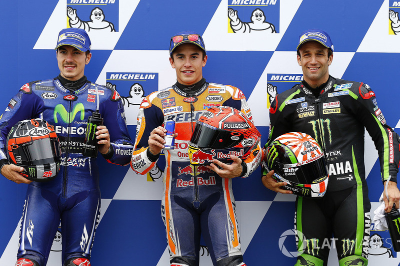 Polesitter Marc Marquez, 2. Maverick Viñales, 3. Johann Zarco