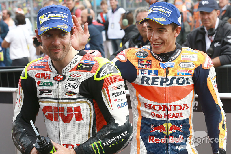 Winnaar Marc Marquez, Repsol Honda Team en tweede plaats Cal Crutchlow, Team LCR Honda