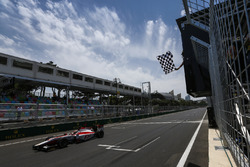 Nobuharu Matsushita, ART Grand Prix, crosses the finish line