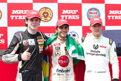 Gara 1, il vincitore Pietro Fittipaldi, secondo Harrison Newey, terzo Mick Schumacher