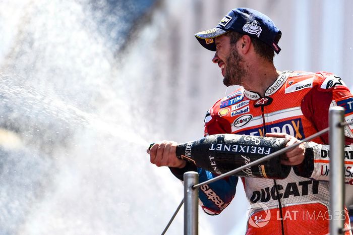 Podium: Andrea Dovizioso, Ducati Team