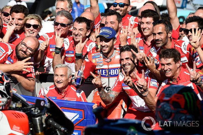 Ganador de la carrera Andrea Dovizioso, Ducati Team