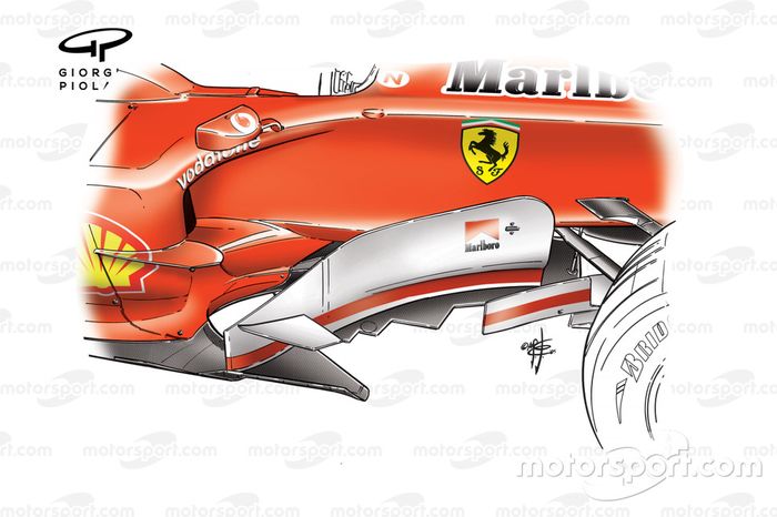 Ferrari F2005: Bargeboards