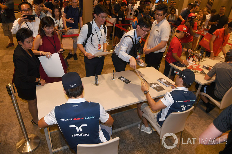 Lance Stroll, Williams and Felipe Massa, Williams