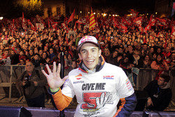 Marc Marquez, Repsol Honda Team, fête son titre de champion du monde à Cervera, en Espagne
