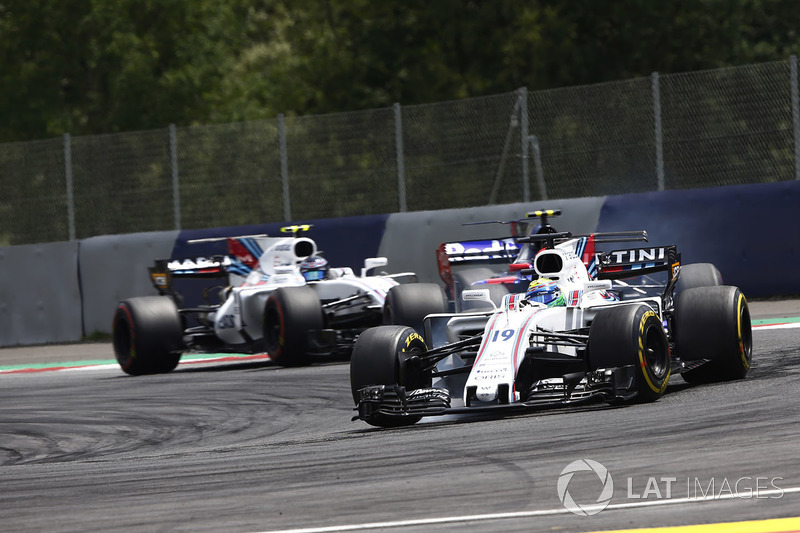 Felipe Massa, Williams FW40, Carlos Sainz Jr., Scuderia Toro Rosso STR12 ve Lance Stroll, Williams FW40