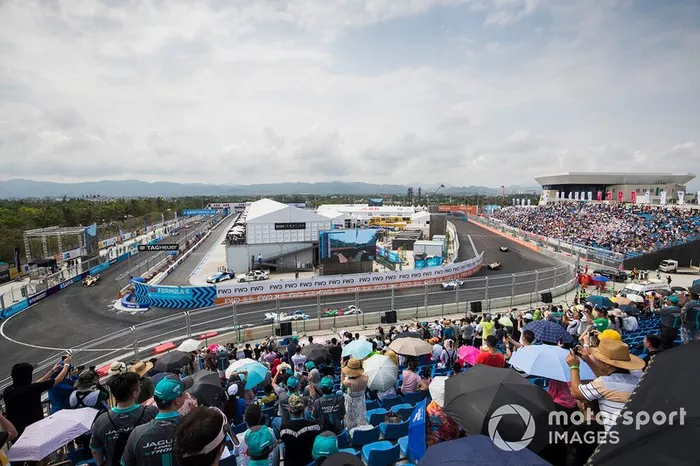 Oliver Rowland, Nissan e.Dams, Nissan IMO1, Jean-Eric Vergne, DS TECHEETAH, DS E-Tense FE19, Antonio Felix da Costa, BMW I Andretti Motorsports, BMW iFE.18, Daniel Abt, Audi Sport ABT Schaeffler, Audi e-tron FE05, Alexander Sims, BMW I Andretti Motorsports, BMW iFE.18 