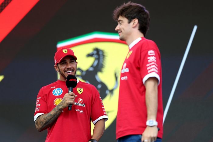 Charles Leclerc, Ferrari, Lewis Hamilton