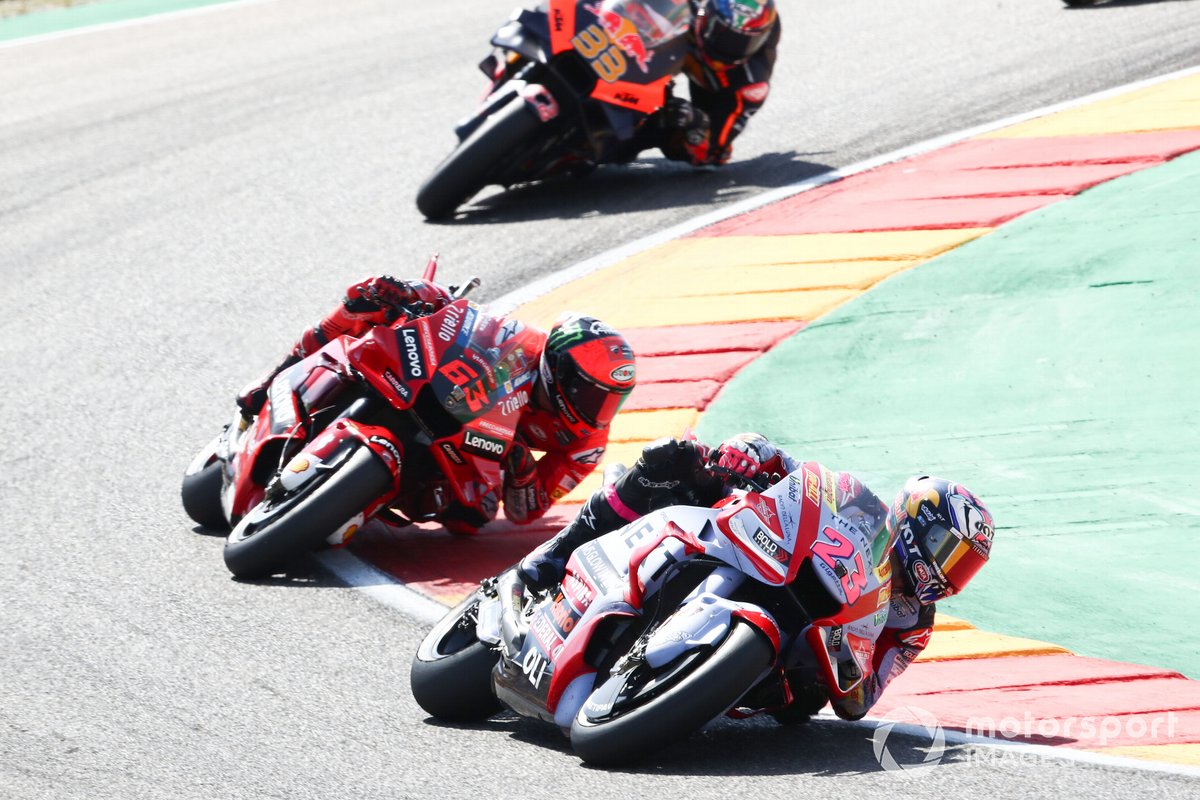 Enea Bastianini y Pecco Bagnaia fueron unos habituales de la lucha por la victoria