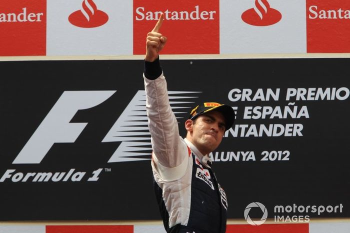 Podio: Ganador de la carrera Pastor Maldonado, Williams