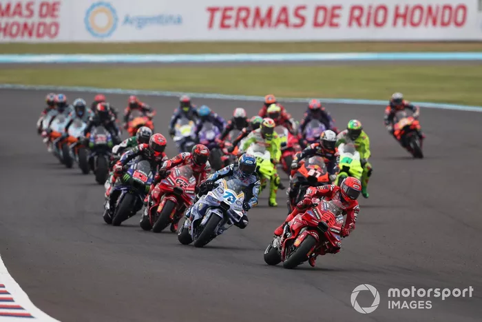 Marc Marquez, Ducati Team leads at the start