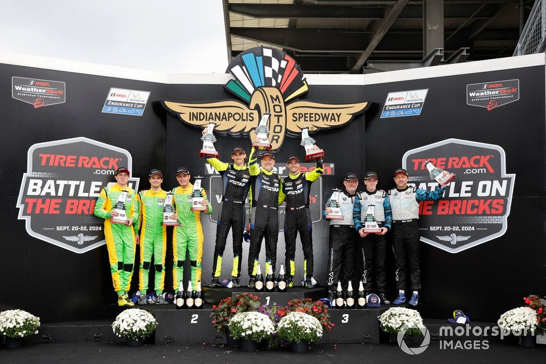 #11 TDS Racing ORECA LMP2-Gibson: Steven Thomas, Mikkel Jensen, Hunter McElrea, #52 Inter Europol by PR1 Mathiasen Motorsports ORECA LMP2-Gibson: Nick Boulle, Jakub Smiechowski, Tom Dillmann, #18 Era Motorsport ORECA LMP2-Gibson: Dwight Merriman, Ryan Dal