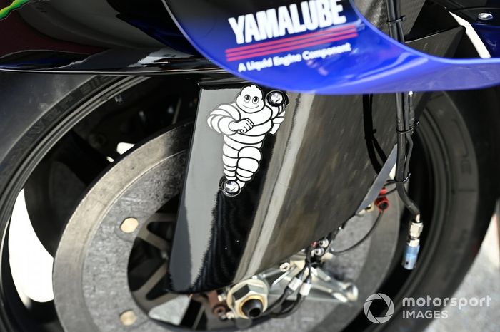 Detalle de la moto de Yamaha Factory Racing
