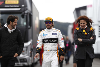 Fernando Alonso, McLaren, in the paddock