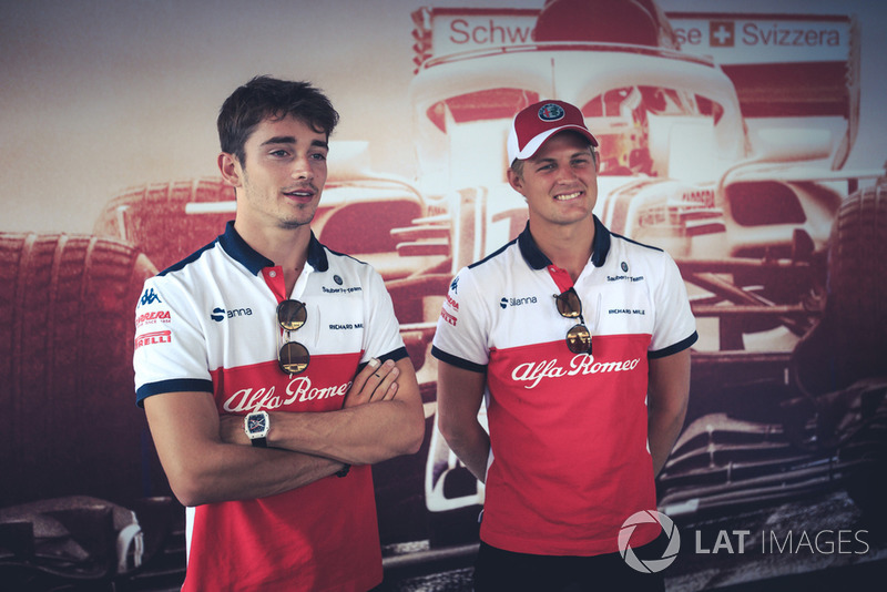 Charles Leclerc, Sauber and Marcus Ericsson, Sauber