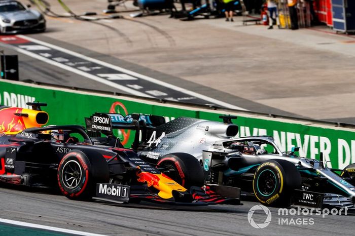 Lewis Hamilton, Mercedes AMG F1 W10, Max Verstappen, Red Bull Racing RB15, el inicio